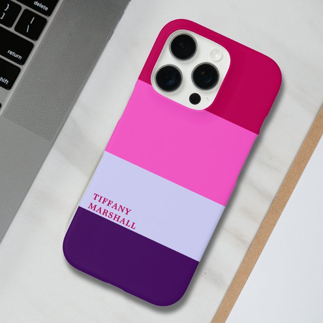 Pink and Purple Stripes Pattern Tote Bag Case-Mate iPhone Case (Creator Uploaded)