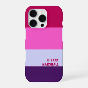 Pink and Purple Stripes Pattern Tote Bag iPhone 16 Pro Case