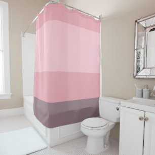 Pink and purple stripes shower curtain