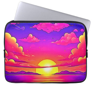 Pink and Purple Sunset Laptop Sleeve