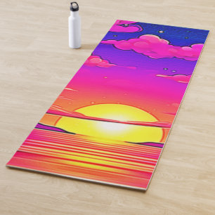 Pink and Purple Sunset Yoga Mat