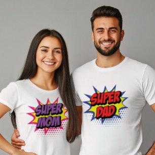 Pink and Purple Super Mum Mothers Day T-Shirt