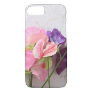 Pink and purple sweet peas Case-Mate iPhone case