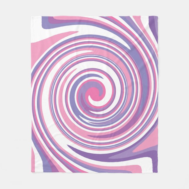Pink and purple swirl pattern       fleece blanket (Front)