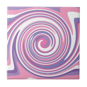 Pink and purple swirl pattern           tile