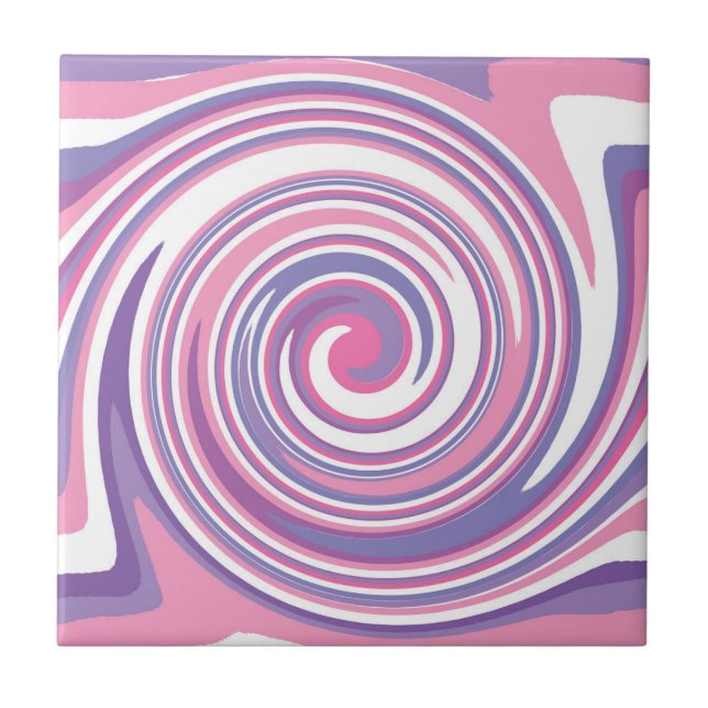 Pink and purple swirl pattern           tile (Front)