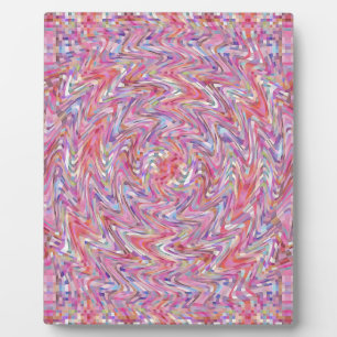 Pink and Purple Swirled Quilt Mosaic Plaque