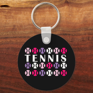 Pink and💜 purple tennis🎾 key ring