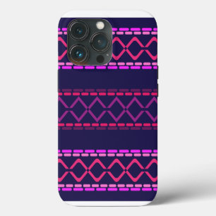 Pink and Purple Tribal Seamless Pattern iPhone 13 Pro Case