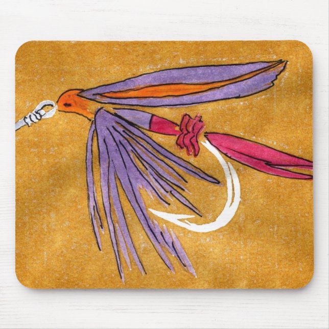 "Pink and Purple" Trout Fly Mousepad (Front)