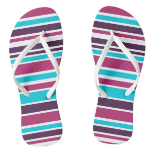Pink And Purple violet Striped Jandals