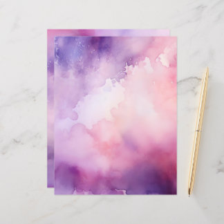 Pink and Purple Watercolor Scrapbook Paper