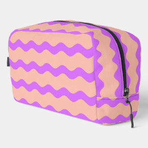 Pink and purple waves pattern dopp kit