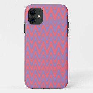 Pink and purple wavey pattern iPhone 11 case