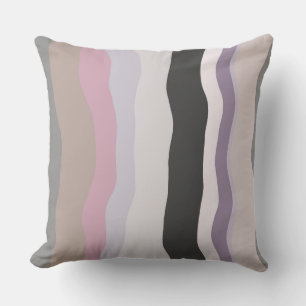 Pink and Purple Wavy Stripes Cushion