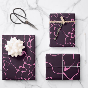 pink and purple  wrapping paper sheet