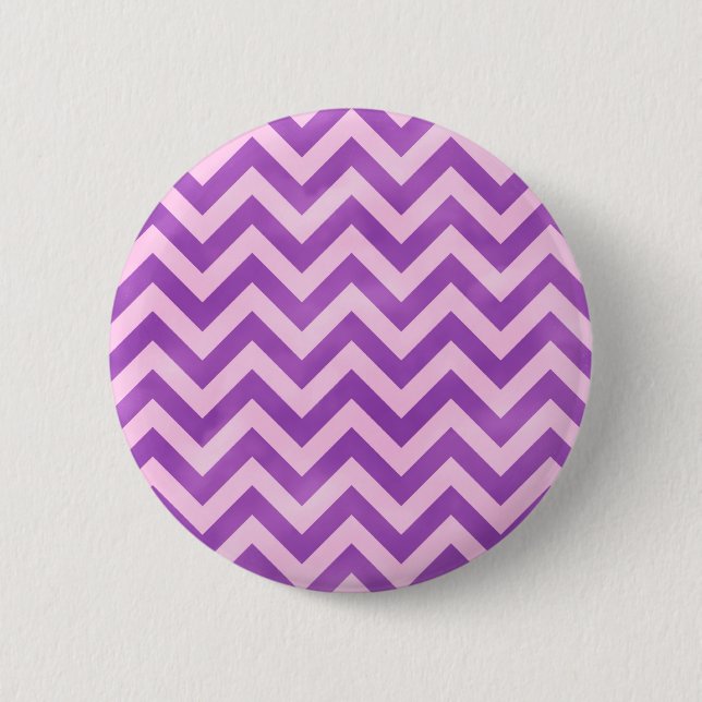 Pink and Purple Zigzag 6 Cm Round Badge (Front)