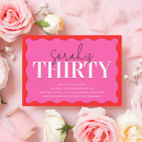 Pink and Red 30th Birthday Party