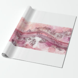 Pink and Red Alcohol Ink Wrapping Paper