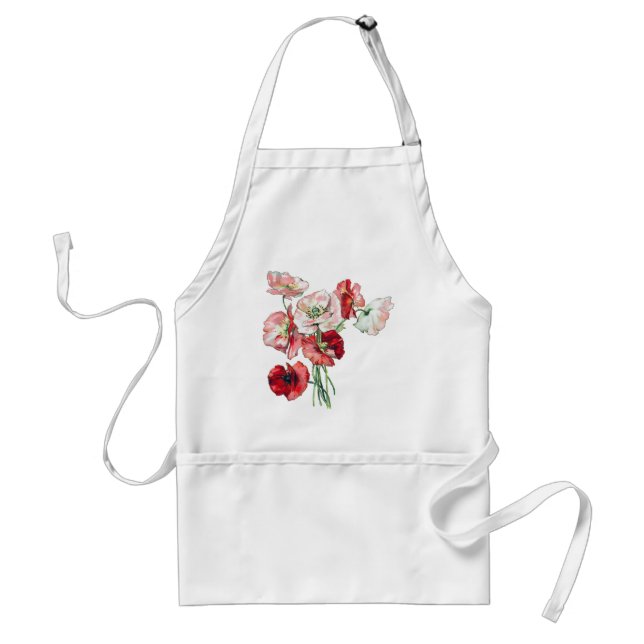 Pink And Red Blossom Standard Apron (Front)