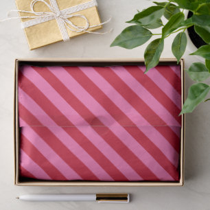 Pink and Red Christmas Peppermint Stripes  Tissue Paper