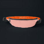 Pink and Red Color Block Personalized Name Bum Bags<br><div class="desc">The perfect bridesmaid gift! Pink and red color block bum bag with optional personalization to match the bachelorette party collection!</div>