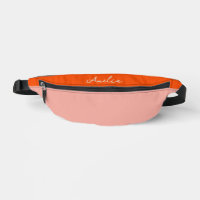 Pink and Red Colour Block Personalised Name