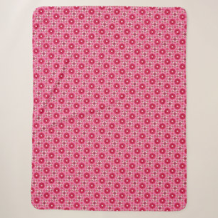 Pink and Red floral Sherpa Blanket