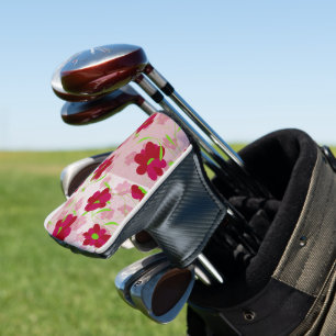Pink and Red Flowers - Floral Golf Head Cover