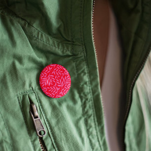 Pink and red foliage 3 cm round badge