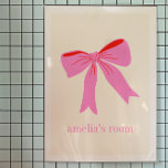 Pink and Red Girly Coquette Bow Personalised Name Poster<br><div class="desc">Add a touch of charm to your space with this Pink and Red Girly Coquette Bow Personalised Name Poster. Featuring a playful bow design in soft pink and vibrant red hues, this poster brings a sweet, feminine vibe to any room. Perfect for adding a personalised touch to bedrooms, offices, or...</div>