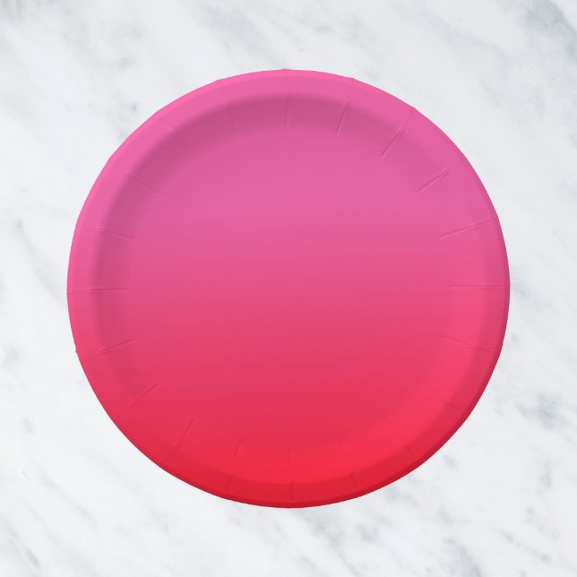 Pink and Red Gradient Paper Plate (Creator Uploaded)