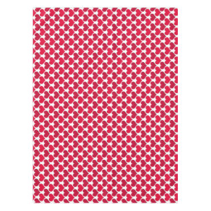 pink and red hearts tiled pattern tablecloth