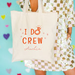 Pink and Red I Do Crew Sketch Bachelorette Party Tote Bag<br><div class="desc">Welcome your I Do Crew with matching bachelorette party tote bags. Featuring pink and red diamond ring,  stars,  and heart hand drawn sketch illustrations with room to personalize it with your bridesmaids names.</div>
