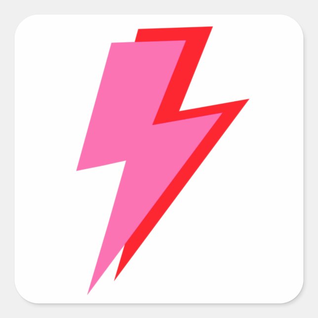 Pink and Red Lightning Sticker (Front)