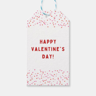Pink and Red Love Hearts Valentine's Day  Gift Tags