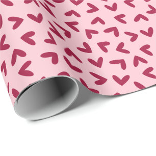 Pink and Red Love Pattern Wrapping Paper