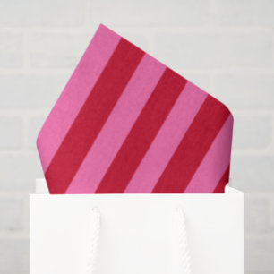 Pink and Red Peppermint Stripes Tissue Paper
