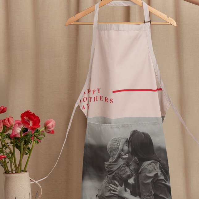  Pink and Red Photo Mother's Day Gift Apron (Creator Uploaded)