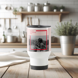 Pink and Red Photo Mother's Day Gift Travel Mug