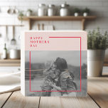 Pink and Red Photo Mother's Day Gift Wooden Box Sign<br><div class="desc">Show your appreciation for Mum with this personalised Pink and Red Photo Mother's Day Gift! Customise this special item with a cherished photo that captures your fondest memories together. Whether it's a family portrait, a candid moment, or a favourite snapshot, this thoughtful gift is sure to warm her heart. The...</div>