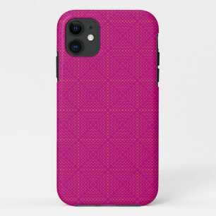 Pink and Red Preppy Argyle Pattern Seamless iPhone 11 Case