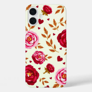 Pink and Red Roses iPhone 16 Plus Case