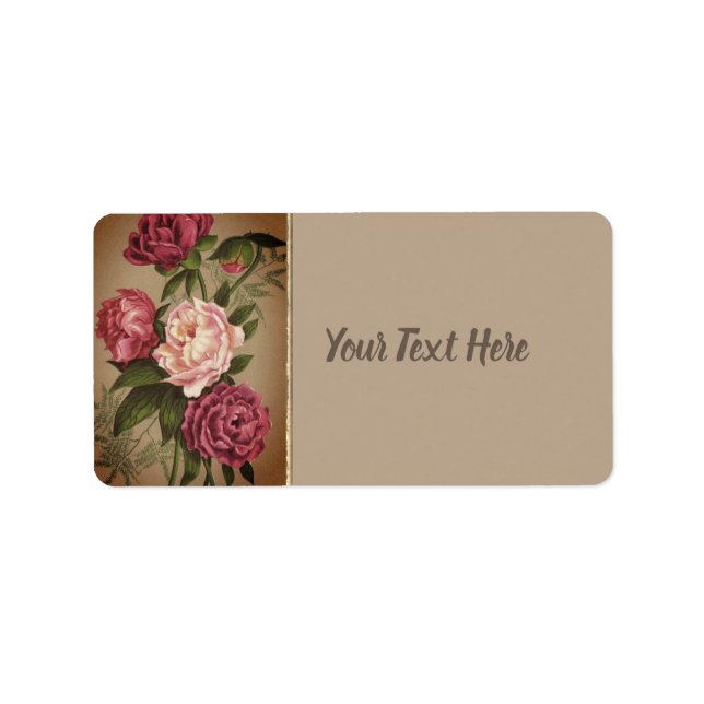 Pink And Red Roses Label (Front)