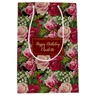 Pink and Red Roses Medium Gift Bag