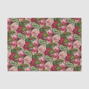 Pink and Red Roses Tissue Paper