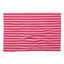 Pink and Red Striped Kitchen Towel