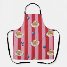 Pink and red stripes with cake pattern