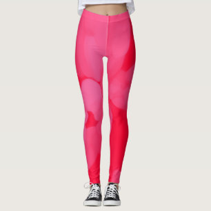 Pink and red tie-dye leggings