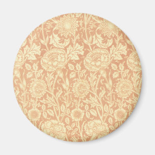 Pink and Rose by William Morris, Vintage Flowers Magnet